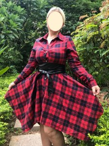 Robe-chemise motif tartan