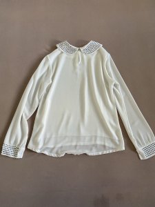 Chemise col Claudine à strass