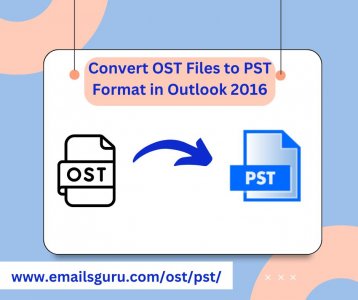 Convert OST to PST Format in Outlook 2016